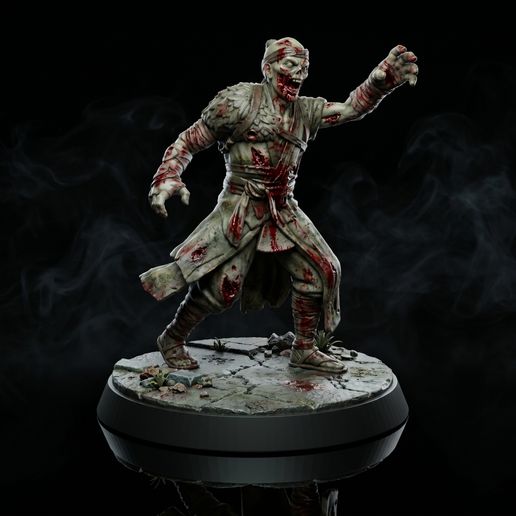 Farmer Zombie 32mm (STL) Table Top Board Game Japanese Dark Fantasy 3D model
