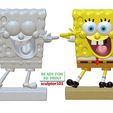SpongeBob-SquarePants-pose-1-1.jpg SpongeBob SquarePants fan art 3D printable model