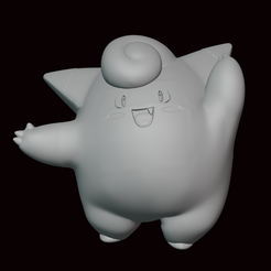 Clefairy.png STL-Datei Pokemon-Figur Clefairy・3D-druckbares Modell zum Herunterladen