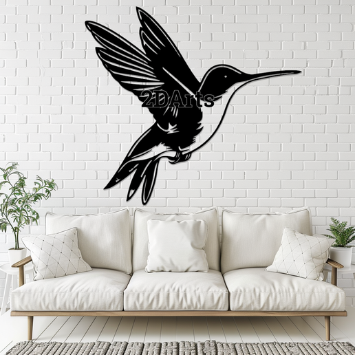 3D Hummingbirds Wall Art II