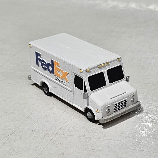 📦 HO SCALE FEDEX DELIVERY STEP VAN・ STL File for 3D printing・Cults