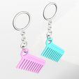 Comb-Keychain-2.jpg Porte-clés à peigne. Impression sur place avec 3MF inclus. (Pas de supports ni de radeaux)