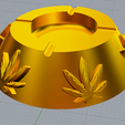 cannabis-ashtray.7.d.png Cannabis themed 3D Printed Cup Holder for Used Tea Bags and Teaspoons