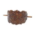 coletero-margaritas-madera-frente-01.jpg Hair barrette with stick and daisies