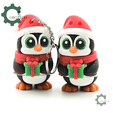 Cobotech-Christmas Penguin Articulated Keychain_09.png Cobotech Christmas Penguin Articulated Keychain - Cute Backpack Keychain