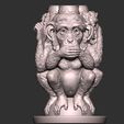 monkey166.jpg Three Wise Monkeys 3D model