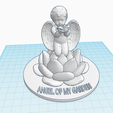 angel-lotus.png Angel with dove on lotus flower - Angel of my garden text, love gift, angel statue, sculpture, home decor, angel dove gift