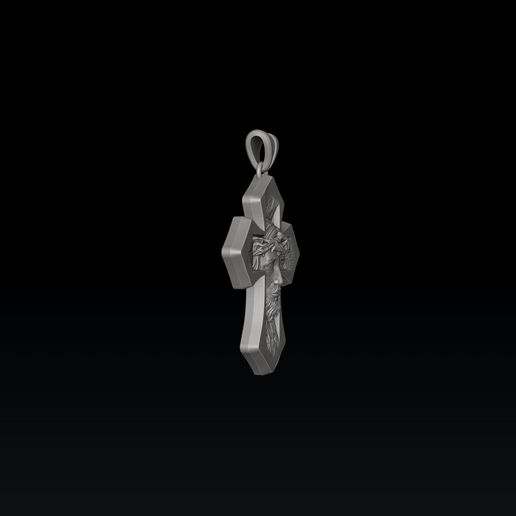 8edsf5s5df4s5fs21fd21sdf0sdf0sd12f21s.jpg Jesus Head Cross Pendant Modelo de impressão 3D