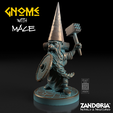 AD_Miniatures_08.png Gnome with Mace, Fantasy Tabletop RPG Miniature or Garden Gnome Statue