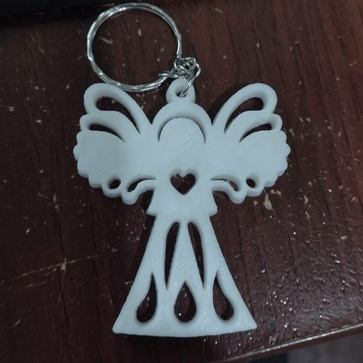 KEYCHAIN FIRST COMMUNION OR BAPTISM ANGEL 01 3D model