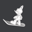 m2.png snowboarder minie mouse, High-Quality 3D Model STL Files for Print - Instant Download & Ready-to-Use!