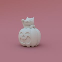 22.jpg Archivo 3D Calabaza de gato・Diseño de impresión en 3D para descargar, aakriting