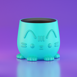 mate_gato.png STL file Mate Gato Kawaii/ kawaii cat Mate・3D printing template to download
