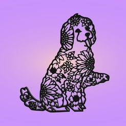 изображение_2022-06-14_211105553.png Fichier STL Murale décorative, décoration murale, panno, chien・Plan à imprimer en 3D à télécharger