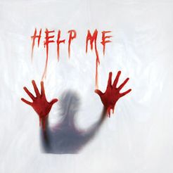 s-l300.jpg Window Horror Sign Help Me Bloody Hand Halloween