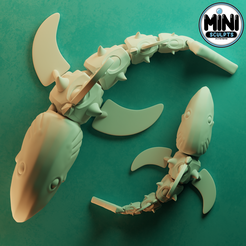 Gai Gas Fichier STL Mech Shark // Articulé・Objet pour impression 3D à télécharger