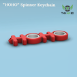 hoho_spinner.png Holiday Spinner Keychain Fidgets - Fidget Spinners