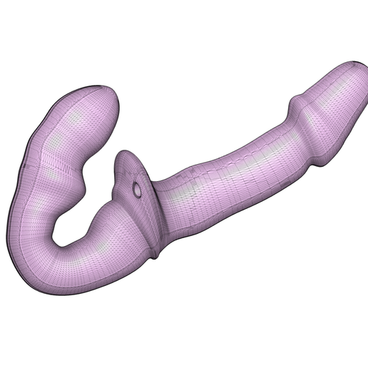 🍆 Beltless strapon dildo lesbian couples dick double v22 3d print cnc・ STL  File for ・Cults