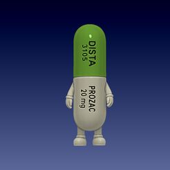 1.jpg STL file Prozac Man / Happy pill Character・3D printable model to download