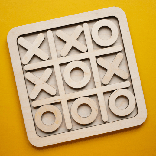 JOOP-tic-tac-toe-foto-2.png Laser Cut Tic Tac Toe game board