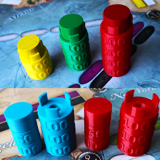 Score cylinders, point markers for board games