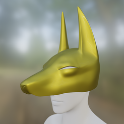 1.png Fichier 3D Masque d'Anubis pour cosplay・Plan imprimable en 3D à télécharger