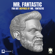 MR. FANTASTIC FAN ART INSPIRED BY MR. FANTASTIC 2 \ Mister Fantastic fan art head inspired by Mr Fantastic for action figures