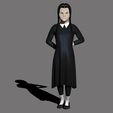 001.jpg Fichier OBJ Mercredi Addams - Wednesday Addams・Design pour imprimante 3D à télécharger, Snorri