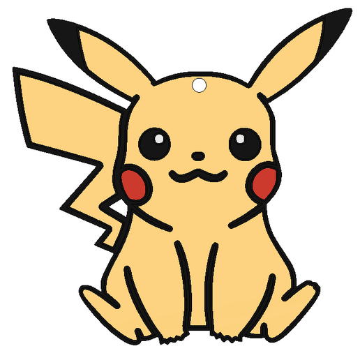 Llavero pikachu 3D model