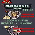 SV 1 ee erty) a ma el Na 7s ~ ‘SET #1 SI Warhammer 40k - Medals, Keyring and Cookie Cutter -