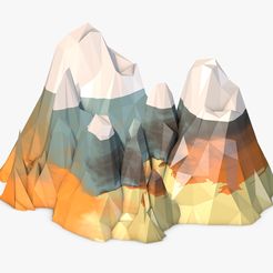Mountain-low-poly-1-opensea.jpg Archivo 3D Montaña low poly・Modelo para descargar y imprimir en 3D