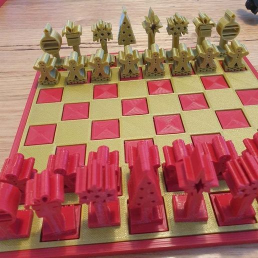 Free STL file Christmas Advent Calendar Chess・3D printing template to