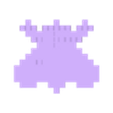 Galaga enemy ship 3 .stl Galaga pixel wall art