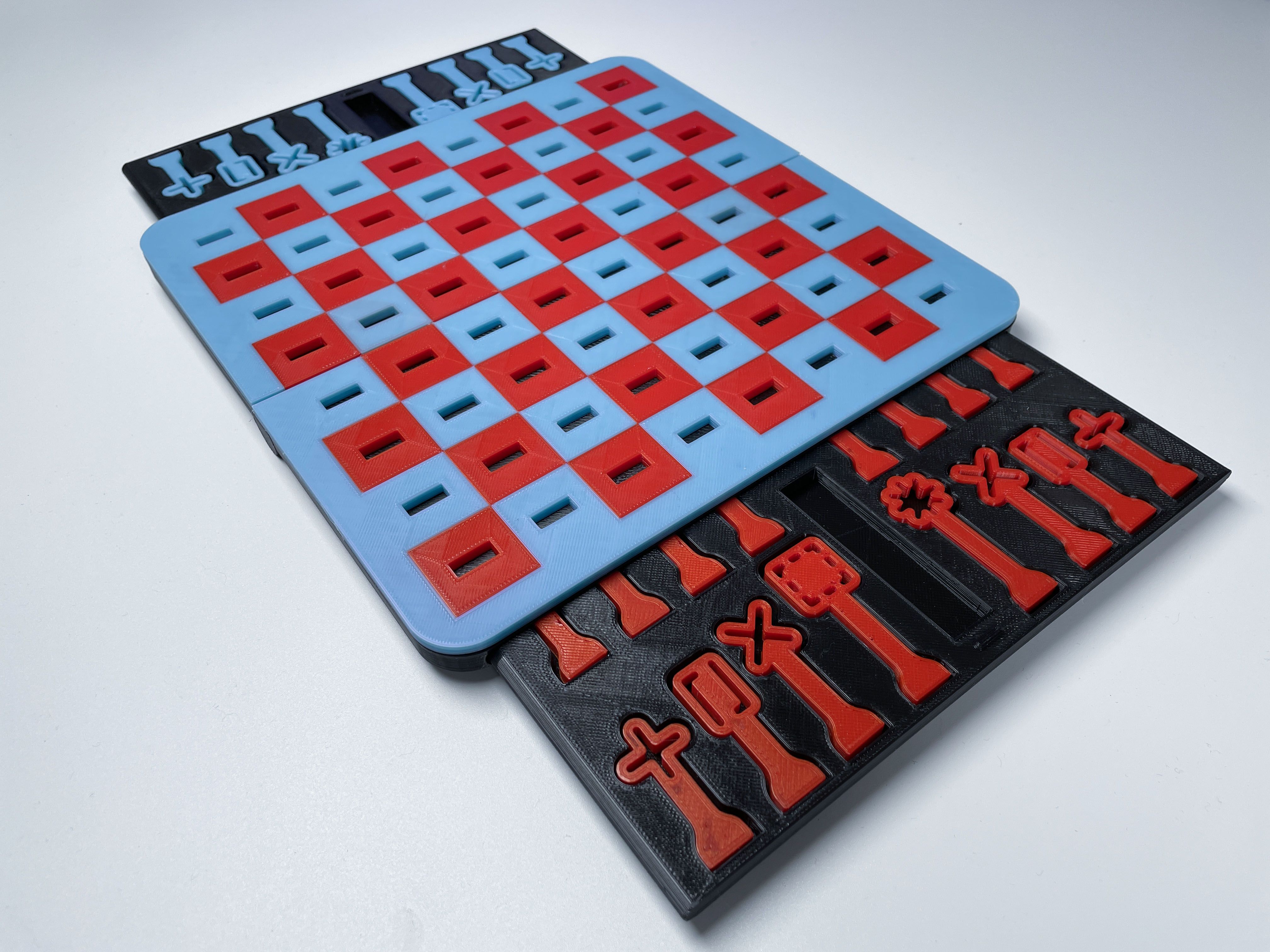 005.jpg Файл STL Хороший складной и транспортабельный шахматный набор・Модель для загрузки и 3D печати, Heliox