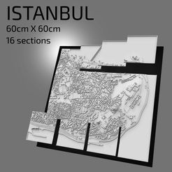 ISTANBUL.jpg STL file 3D Istanbul | Digital Files | 3D STL File | Istanbul 3D Map | 3D City Art | 3D Printed Landmark | Model of Istanbul Skyline | 3D Art・3D printable model to download