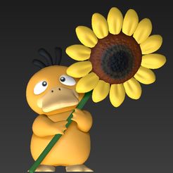 psyduck11.jpg STL file Psyduck Pokemon + girasol・3D print model to download