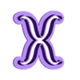 x_Low_case.stl Tinker Bell - cookie cutter alphabet cursive letters - set cookie cutter