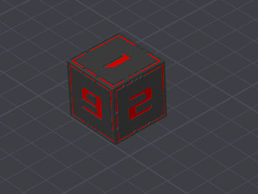 25mm 1-6 cube counter 3D model