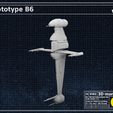 prototype_b6_starship_stl_3dprint_file_3demon.jpg Prototype B6 Blade Wing Starfighter from Star Wars