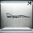 fb-111f-aardvark.png Wall Silhouette: Airplane Set