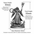 scale.jpeg Dark Warlock Sorceress STL – Hooded Female Witch Mage Miniature for DnD & Fantasy Tabletop (32mm / 75mm)