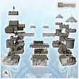 5.jpg Large damaged castle with double towers and keep with flag (18) - Medieval Gothic Feudal Old Archaic Saga 28mm 15mm