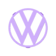 vw emblem old t.stl Volkswagen Golf Mk2 VW emblem