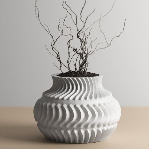 3D Printable Vase - Flower Pot / Planter g373