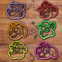 Todo.png STL file Paw Patrol Cookie cutter set・3D print object to download