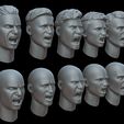 yell2.jpg Yelling heads set - two version each