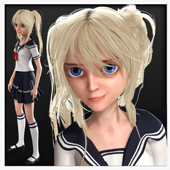 portada0-SCHOOL-GIRS2.png GIRL GIRL DOWNLOAD anime SCHOOL GIRL 3d model animated for blender-fbx-unity-maya-unreal-c4d-3ds max - 3D printing GIRL GIRL SCHOOL SCHOOL ANIME MANGA GIRL - SKIRT - BLEND FILE - HAIR