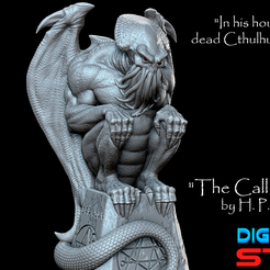 4324343232432.png Archivo STL Cthulhu The Great Old One Estatue - Lovecraft・Modelo para descargar e imprimir en 3D
