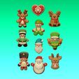 part22.jpg PACK OF 10 CHRISTMAS 3D COOKIE DESIGN PART 2 - SANTA CLAUS - CHRISTMASXCULTS