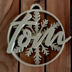 tom.jpg STL file CHRISTMAS BAUBLE TOM・3D printer design to download